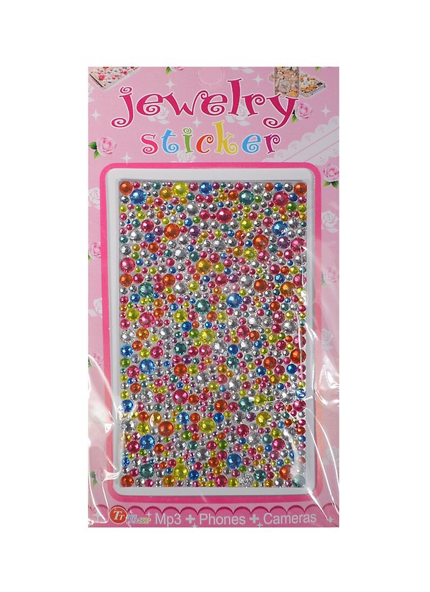 Набор д/творчества Стразы литые для телефона на картонке Jewelry sticker (1461-1/3) (цв. горошек) 2424783 — 1