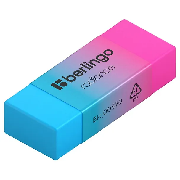 Ластик "Radiance" прямоугольный, ассорти, Berlingo 3167015 — 2