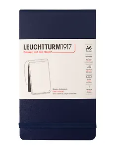 Записная книжка A6 62л нелин. "Portrait Pocket" тв.обл., синий неви, Leuchtturm1917