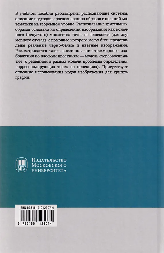 Книга Математическая теория зрительного восприятия: учебное пособие (Вадим Козлов) — 2