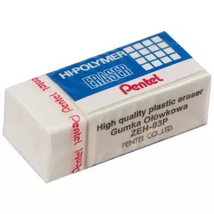 Ластик «Hi-polymer» Pentel, 1.5 х 3.5 см — 215549 — 1