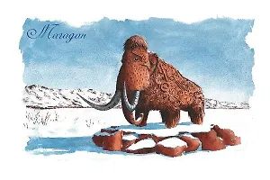 Открытка Магадан акварель Мамонт