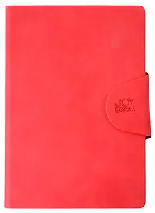 Ежедневник недат. А5 136л "Snap book. No 5" красный, иск.кожа, интегр.переплет, клапан, офсет, ляссе