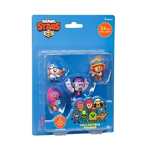 Коллекционная фигурка Brawl Stars, Джесси, Тара, Фрэнк, Пэнни и Леон, (5см), (BRW2040C) 3086944