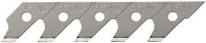 Лезвия сменные 5мм 15шт для ножа CMP-1, перовые, инструм.сталь, пласт.пенал, OLFA