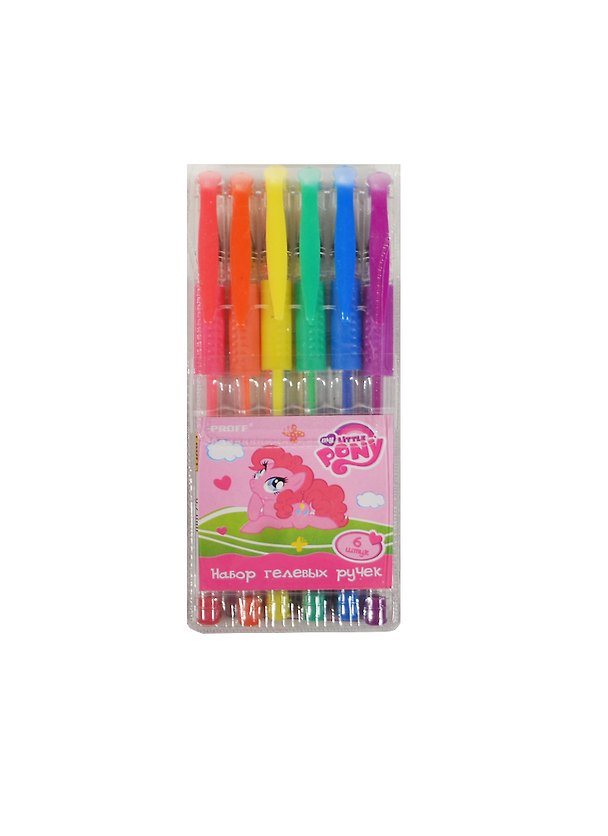 Ручки гелевые 06цв "My Little Pony", неоновые, блистер, подвес, Proff 236866 — 1