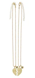 Набор цепочек с подвеской Yoi, "Сердце парное", 48 см, 2 штуки