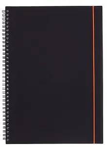 Тетрадь А4 80 листов, клетка, "Favorite Black. No 1" спираль