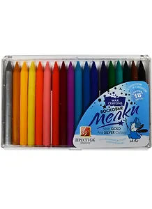 Мелки восковые 18цв "Престиж", пл/к, Луч