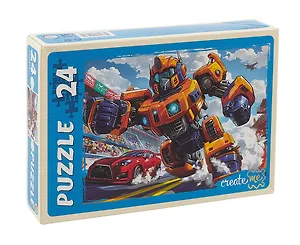 Пазл 24 элемента "Мощный желтый трансформер" 300х215 мм