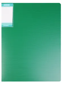Папка-скоросшиватель "Hor Lines" пластик 0,7мм, зеленая