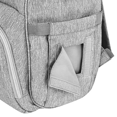 Рюкзак BRAUBERG MOMMY 40*26*17см. серый, коврик, крепления на коляску, термокарманы 3115354 — 6