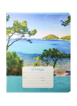 Тетрадь в клетку BG, "Пейзаж", 12 листов, в ассортименте 240712