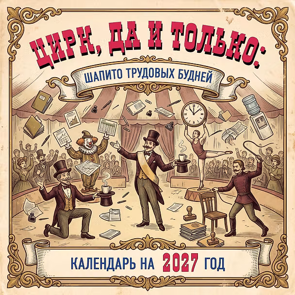 Календарь 2027г 300*300 "Цирк, да и только: шапито трудовых будней" настенный, на скрепке 3174742 — 1