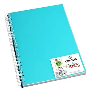 Блокнот для эскизов А5 50л "Notes" 120г/м2, гол.пласт.обл, спираль, Canson
