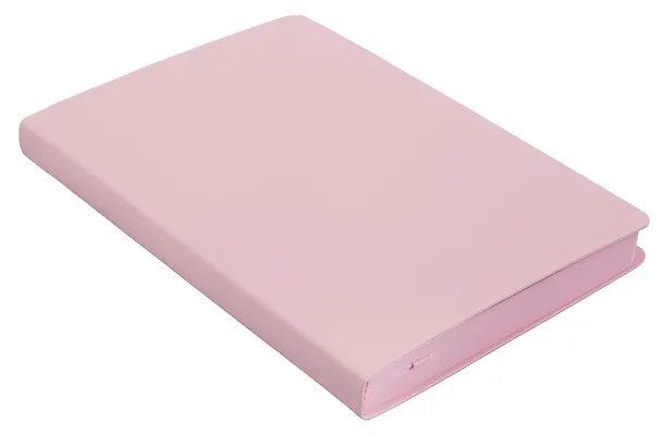 Ежедневник недат. А6+ 136л "SOFT TOUCH" розовый кварц, интегр.переплет, иск.кожа, тонир.блок, скругл.углы, запечат.торец, ляссе, инд.уп 3114928 — 2