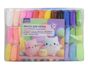Суперлёгкий пластилин (масса д/лепки), 36 цветов по 12 г, пластиковые стеки 3 шт в комплекте, ОПП-упаковка