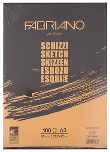 Альбом для зарисовок 29,7*42см 100л "Schizz" склейка, 90г/м2, Fabriano