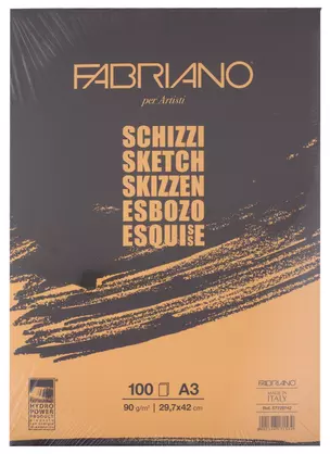 Альбом для зарисовок 29,7*42см 100л "Schizz" склейка, 90г/м2, Fabriano — 2932153 — 1