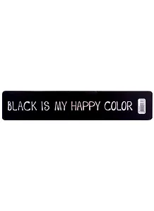 Закладка для книг пластиковая "Black is my happy color"