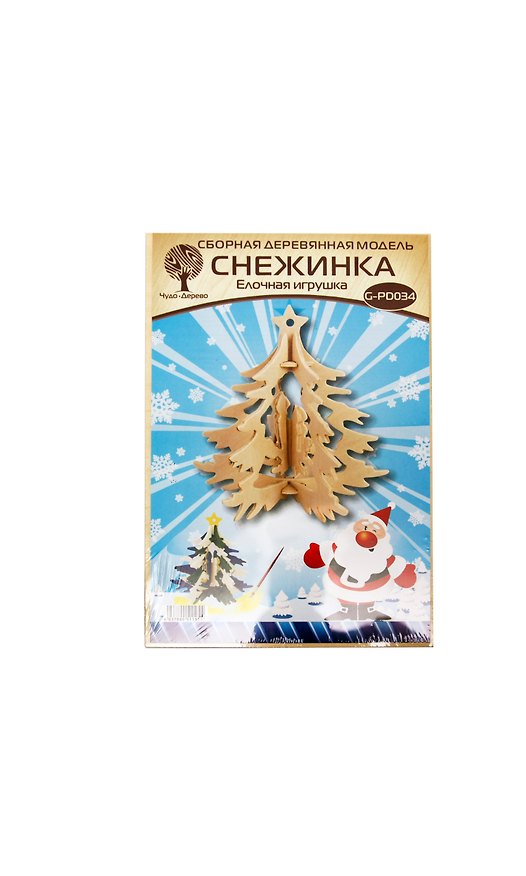 Сборная модель «Снежинка 4 (елочная игрушка)», Чудо-Дерево (G-PD034) 2387875 — 1