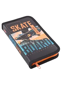 Пенал школьный 1отд. "СкейтБорд" 19*11,5см, металлиз.картон