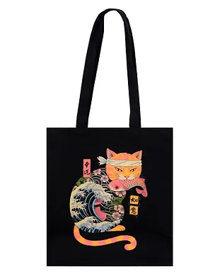 Сумка-шоппер Кот-самурай (текстиль) (40х35) (СК2025-308) 3117049