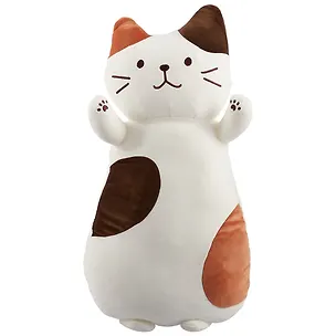 Мягкая игрушка Кот пятнистый на спине (70 см) 2640242