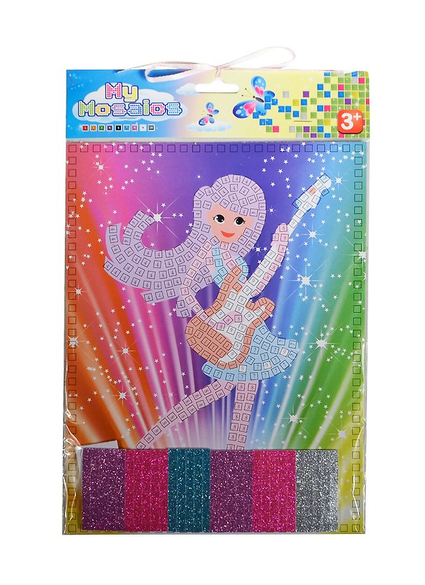 Мозаика стикерная Девушка с гитарой (блестки) (145032) (3+) (упаковка) 2419390 — 1