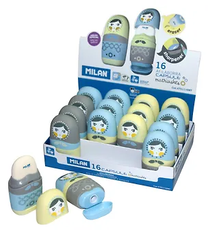 Ластик с точилкой "Capsule Матрешки", Milan 229683