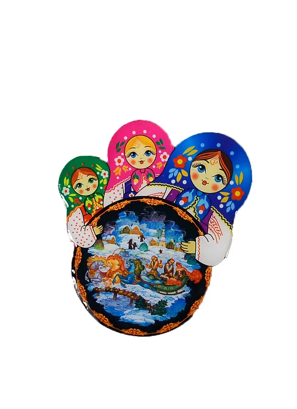 Магн.-круг 3матр.смола "Палех.Зимняя тройка" (02-34-3KR-251) 2388567 — 1