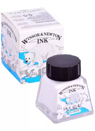 Тушь художественная Winsor&Newton,14 мл, белая — 261814 — 1