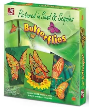 Рисунки из песка и пайеток Удивительные бабочки (39445) (коробка) 2332712