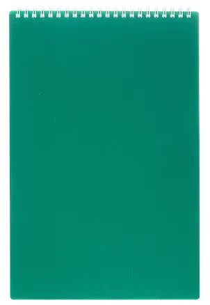 Блокнот А4 80л кл. "VELVET" зеленый, пласт.обл, спираль 3102864