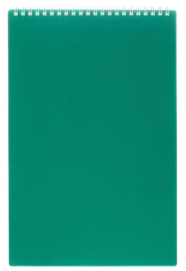 Блокнот А4 80л кл. "VELVET" зеленый, пласт.обл, спираль 3102864 — 1