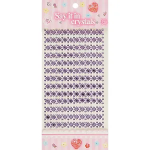 Стразы Ромбики 9*14, бледно-сиреневые