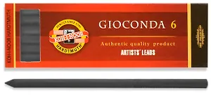 Грифели ч/гр 06шт 5,6мм, для цанговых карандашей l=120мм B, Koh-I-Noor