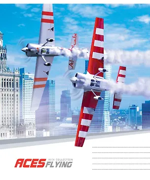 Тетрадь в линейку Спейс, "Авиация. Aced flying", 12 листов, в ассортименте 229351