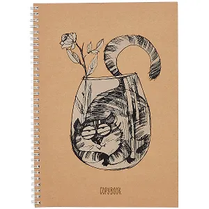 Тетрадь в клетку Unnika, "Озорной котик", А4, 96 листов