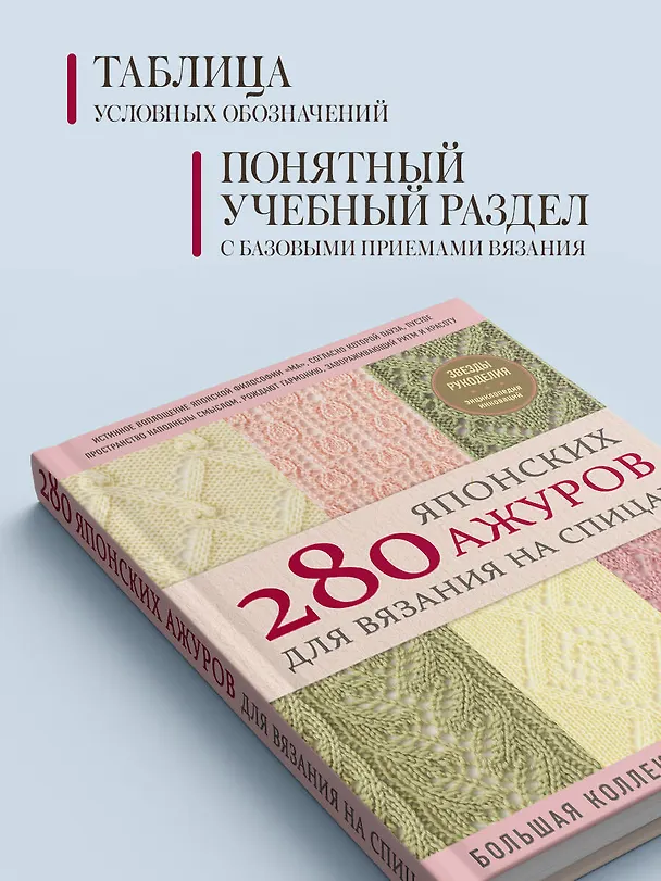 Книга 280 японских ажуров для вязания на спицах. Большая коллекция изящных узоров (NIHON VOGUE Corp.) — 7