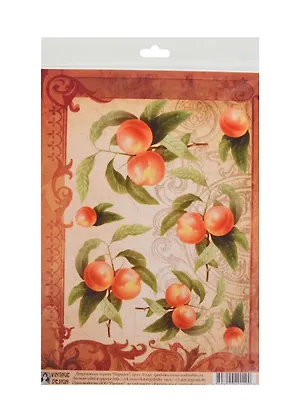 Декупажная карта Персики (S-149) (упаковка) 2429534