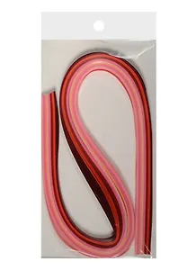 Бумага для квиллинга в пакете с подложкой (5mm) (120 листов) (52cm) оттенки розового (11-23988