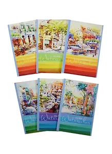 Блокнот А6 32л кл. "Water Color" карт.обл., на скрепке, блестки, ассорти, БиДжи