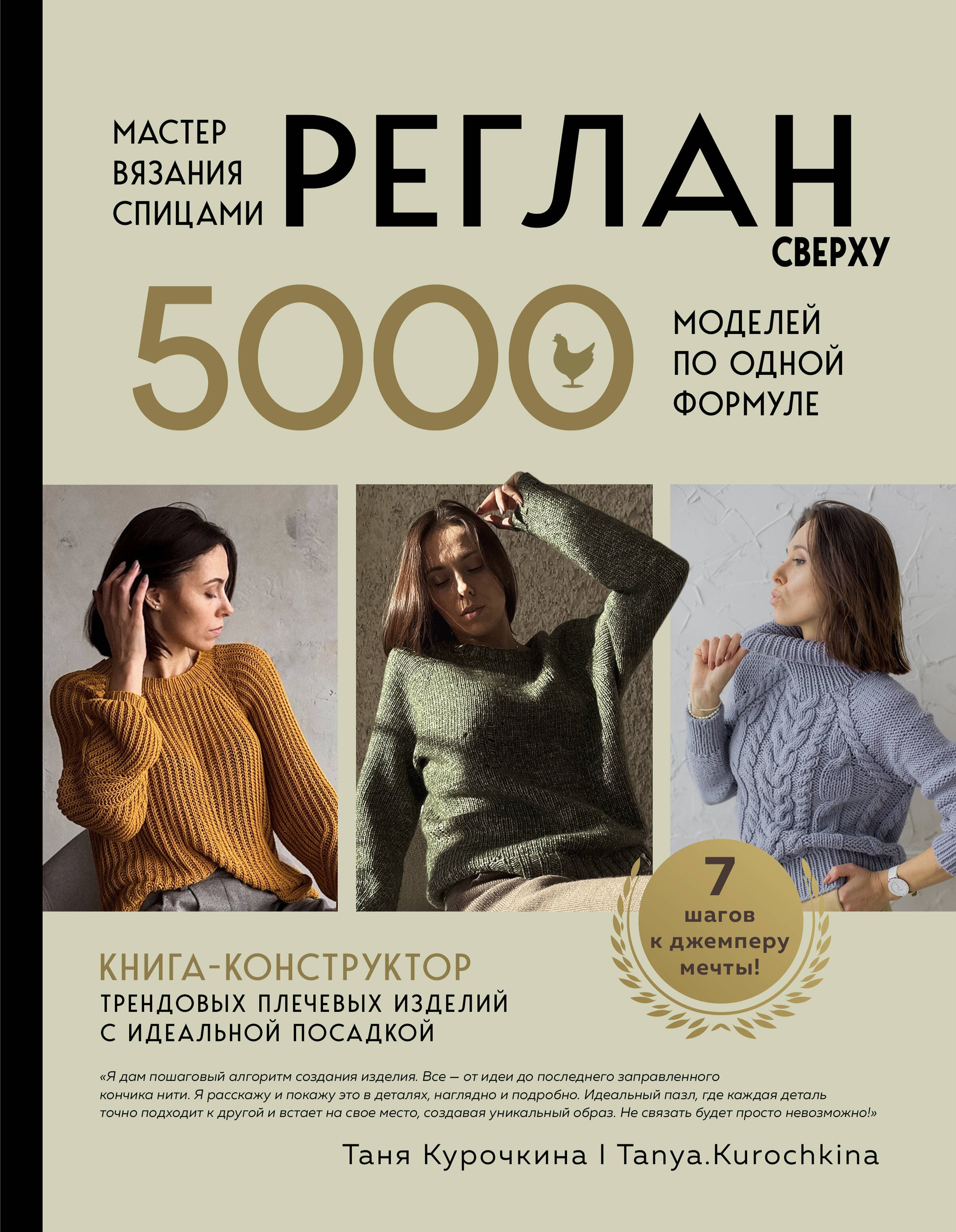 

Мастер вязания спицами. РЕГЛАН сверху. 5000 моделей по одной формуле. Книга-конструктор трендовых плечевых изделий с идеальной посадкой