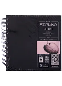 Блокнот для зарисовок 15*15см 80л "Sketchbook" спираль, 110г/м2, Fabriano