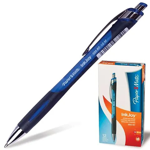 Шариковая ручка синяя автоматическая 1 мм, InkJoy 550 RT, Paper Mate 227858 — 3