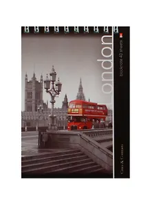 Блокнот А6 40л кл. "Города" гребень, Альт