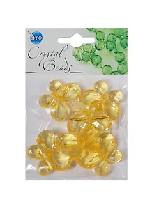 Бусины Кристальная игра Бабочки желтые (CRP117) (6шт) (упаковка)
