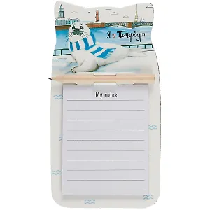 Блок для записи с карандашом 90*170 на магните СПб"Белек на Неве", инд.уп.