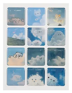 3D стикеры "Облака" (12шт)